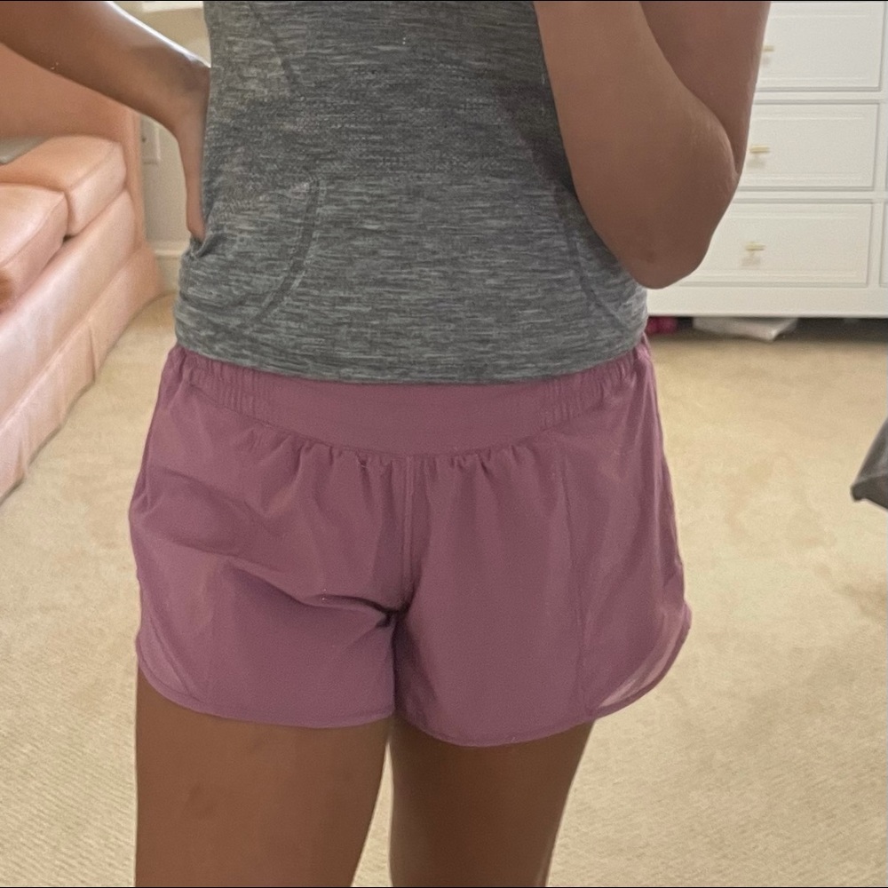 dark pink lululemon shorts size 6 tall